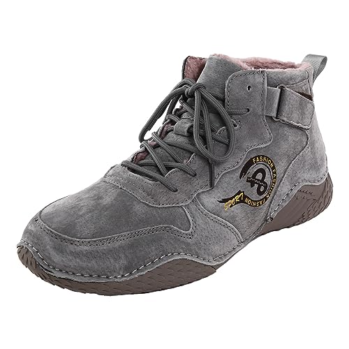 Fulidngzg Barfußschuhe Herren Winter Hike Herbst Winterschuhe Winterstiefel Barefoot Elegant Winterbarfussschuh Wanderschuhe Winter Wildling Knöchelturnschuhe Wasserfeste Schuhe Sneaker von Fulidngzg