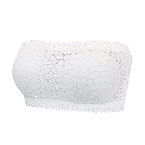 Fulidngzg Bh Trägerlos Damen: Starker Halt Multiway Seamless Leicht Spitze Große Größen Halterloser Bandeau Top Rückenfrei Brüste Bralette Strapless Bra von Fulidngzg