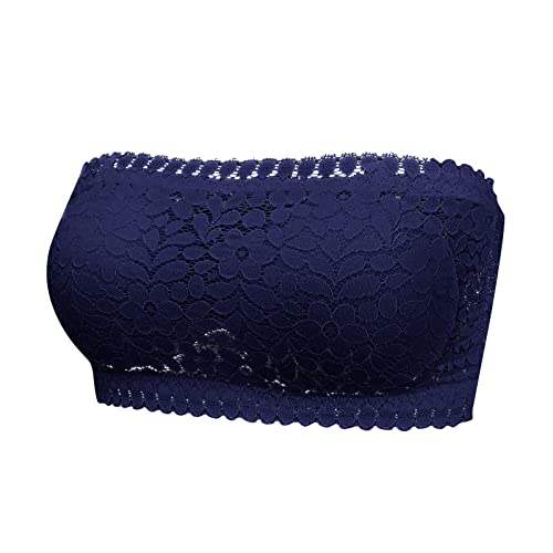 Fulidngzg Bh Trägerlos Damen: Starker Halt Multiway Seamless Leicht Spitze Große Größen Halterloser Bandeau Top Rückenfrei Brüste Bralette Strapless Bra von Fulidngzg