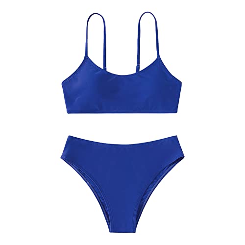 Fulidngzg Bikini Mädchen 140 Rüschen Größe Bikini Bikinihose Bedruckte Push Up mit Shorts Tankini Zweiteilige Set mit Triangel Badeanzug Bikinioberteil Badeanzüge für Mädchen 2-14 Jahre von Fulidngzg