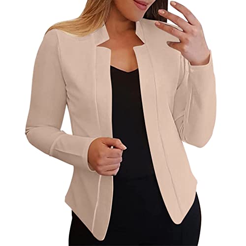 Fulidngzg Blazer Damen Schwarz Tailliert Dünn Elegant Sommer Übergangsjacke Kurzblazer Sportlich Frühling Business Oversize Cardigan Blazerjacke Jacke von Fulidngzg