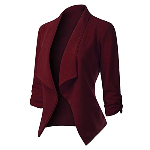 Fulidngzg Blazer Damen Sportlich Kariert Sportlich Frühling Jacke Modern Elegant Oversize Sommerjacke Blazerjacke Sommer Übergangsjacke Tailliert Cardigan Business Dünn Kurzblazer Anzugjacke von Fulidngzg