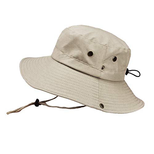 Fulidngzg Bowler Hut Herren Dünn Elegant Strand Atmungsaktiv Sonnenhut Sommer Outdoor Leichte Bucket Hat Visor Cap Sonnenschutz Uv Schutz Lässiger Große Größe Unisex Anglerhut Sommermütze Eimerhut von Fulidngzg