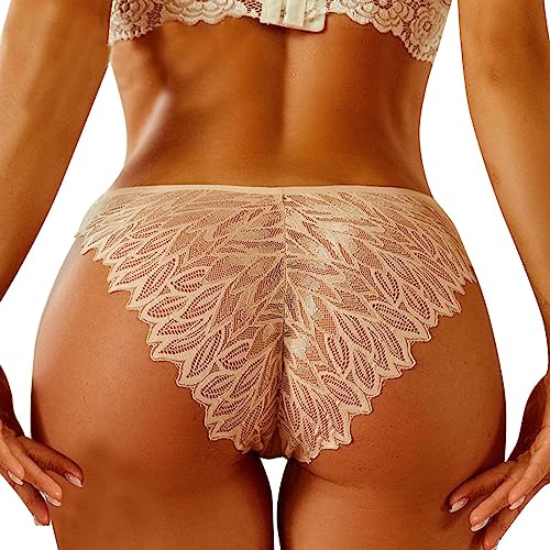 Fulidngzg Brazilian Slip Damen Spitze Dessous Unterhosen Offen Ouvert Erotisch Nahtlose Slips Bikini Hipster Unterwäsche Große Größen Sexy String Tanga Höschen von Fulidngzg