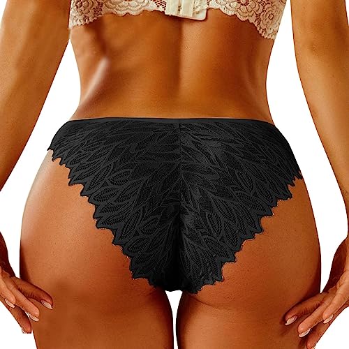 Fulidngzg Brazilian Slip Damen Spitze Dessous Unterhosen Offen Ouvert Erotisch Nahtlose Slips Bikini Hipster Unterwäsche Große Größen Sexy String Tanga Höschen von Fulidngzg