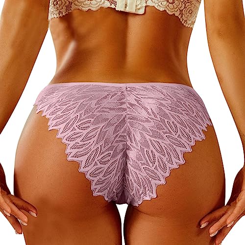 Fulidngzg Brazilian Slip Damen Spitze Dessous Unterhosen Offen Ouvert Erotisch Nahtlose Slips Bikini Hipster Unterwäsche Große Größen Sexy String Tanga Höschen von Fulidngzg