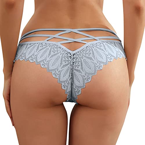 Fulidngzg Brazilian Slip Damen Spitze Dessous Unterhosen Offen Ouvert Erotisch Nahtlose Slips Bikini Hipster Unterwäsche Große Größen Sexy String Tanga Höschen von Fulidngzg