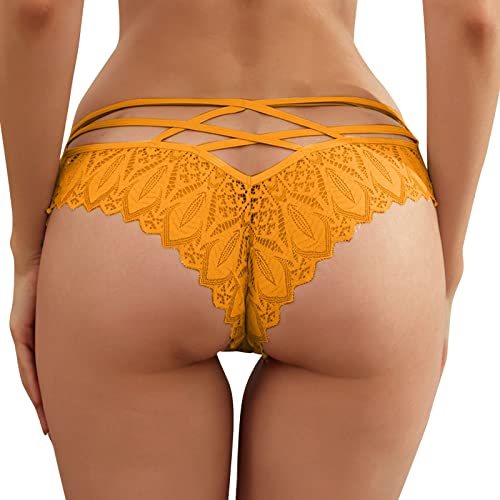 Fulidngzg Brazilian Slip Damen Spitze Dessous Unterhosen Offen Ouvert Erotisch Nahtlose Slips Bikini Hipster Unterwäsche Große Größen Sexy String Tanga Höschen von Fulidngzg