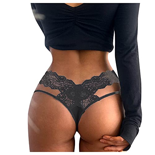 Fulidngzg Brazilian Slip Damen Spitze Dessous Unterhosen Offen Ouvert Erotisch Nahtlose Slips Bikini Hipster Unterwäsche Große Größen Sexy String Tanga Höschen von Fulidngzg