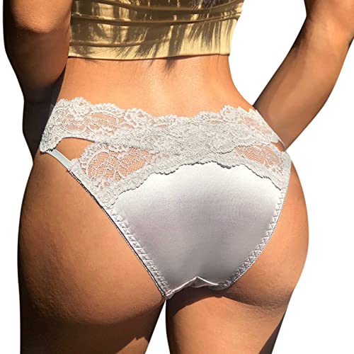 Fulidngzg Brazilian Slip Damen Spitze Dessous Unterhosen Offen Ouvert Erotisch Nahtlose Slips Bikini Hipster Unterwäsche Große Größen Sexy String Tanga Höschen von Fulidngzg