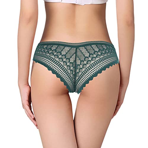 Fulidngzg Brazilian Slip Damen Spitze Dessous Unterhosen Offen Ouvert Erotisch Nahtlose Slips Bikini Hipster Unterwäsche Große Größen Sexy String Tanga Höschen von Fulidngzg