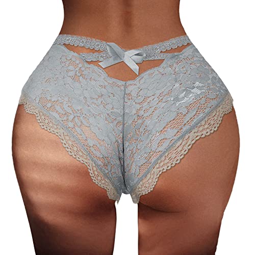 Fulidngzg Brazilian Slip Damen Spitze Dessous Unterhosen Offen Ouvert Erotisch Nahtlose Slips Bikini Hipster Unterwäsche Große Größen Sexy String Tanga Höschen von Fulidngzg