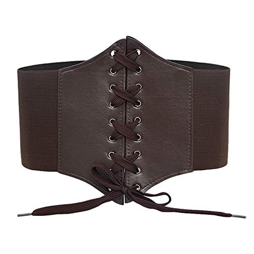 Fulidngzg Breiter Gürtel Damen, Sexy Große Größen Corsage Top Corset Top Vintage Gothic Korsage Korsett Steampunk Satin Bauchkorsett Spitze Waist Cincher Strapse Unterbrust Korsett von Fulidngzg