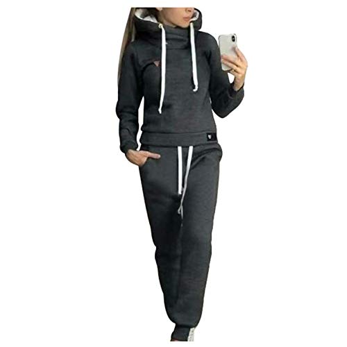 Fulidngzg Damen Hausanzug 2-Teilig Elegant Schwitzanzug Tracksuit Jogginganzüge Set Freizeitanzug Modern Jogginghose Lang Sportanzug Jogging Anzug Zweiteiler Hose Sportbekleidung Trainingsanzüge von Fulidngzg