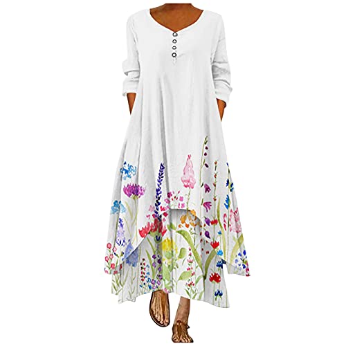 Fulidngzg Damen Midikleid Samt Casual Blumenkleid Für Hochzeit Sommerkleid Strandkleid Sommer Festlich Kleider Elegant Midikleid Swingkleid Elegant Strand Blumen Abendkleid Boho Kleid Freizeitkleid von Fulidngzg