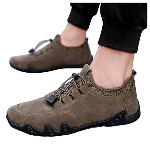 Fulidngzg Fussballschuhe Herren Leder Sommer Fitnessstudio Turnschuhe Laufschuhe Slip-On Hallenschuhe Leichte Trekkingschuhe Wanderschuhe Barfußschuhe Outdoor Dünn Sportschuhe Sneaker von Fulidngzg