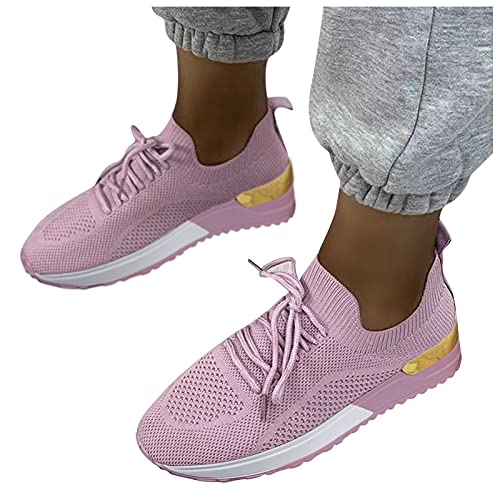 Fulidngzg Halbschuhe Damen Wasserdicht Leicht Bequeme Laufschuhe Turnschuhe Fitnessschuhe Fitness Straßenlaufschuhe Freizeitschuhe Sneaker Sportschuhe Outdoor Weich Gym Running Schuhe Joggingschuhe von Fulidngzg