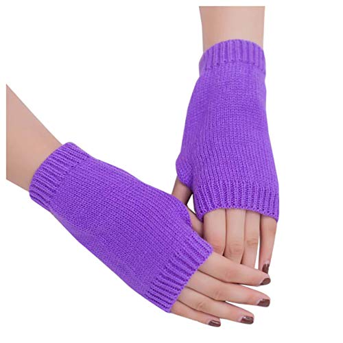 Fulidngzg Handschuhe Damen Fingerlos Thermo Schwarz Winterhandschuhe Wolle Touchscreen Handstulpen Pulswärmer Teenager Mädchen Warm Ohne Finger Armstulpen Fingerlose von Fulidngzg