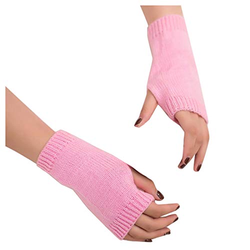 Fulidngzg Handschuhe Damen Fingerlos Thermo Schwarz Winterhandschuhe Wolle Touchscreen Handstulpen Pulswärmer Teenager Mädchen Warm Ohne Finger Armstulpen Fingerlose von Fulidngzg