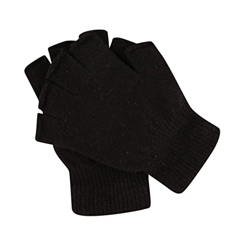 Fulidngzg Handschuhe Herren Winter Ohne Finger Thermohandschuhe Fingerhandschuhe Warm Autofahren Fingerlose Halbfinger Teenager Mädchen Y2K Schwarz Halb von Fulidngzg
