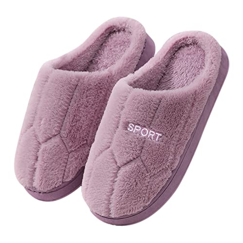 Fulidngzg Hausschuhe Damen Herren Winter Warm Pantoffeln Frauen Leichte Bequeme Flauschig Filzpantoffeln Plüsch Weiche Barfuss Slippers Fluffy Filzhausschuhe Unisex für Drinnen und Draussen von Fulidngzg