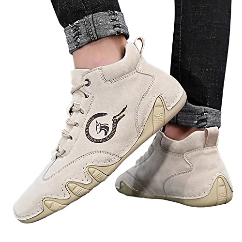 Fulidngzg Herren Schuhe Barfußschuhe Freizeitschuhe Trekkingschuhe Laufschuhe Leder Sommer Slip-On Arbeitsschuhe Sneaker Sportschuhe Fitnessstudio Atmungsaktiv Wanderschuhe Turnschuhe von Fulidngzg