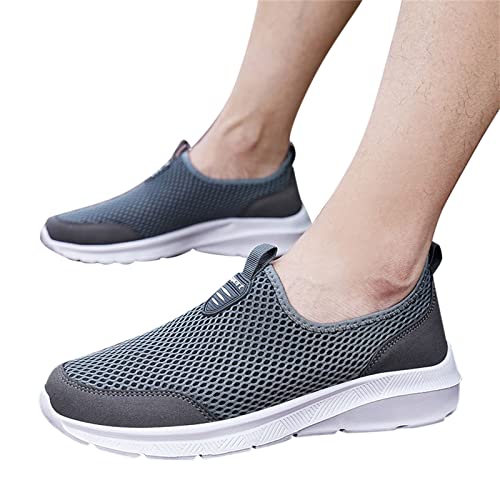 Fulidngzg Herren Sneaker Atmungsaktiv Outdoor Halbschuhe Turnschuhe Dünn Leder Fussballschuhe Leichte Wanderschuhe Sportschuhe mit Dicker Sohle Sommer Freizeitschuhe Trekkingschuhe Laufschuhe von Fulidngzg