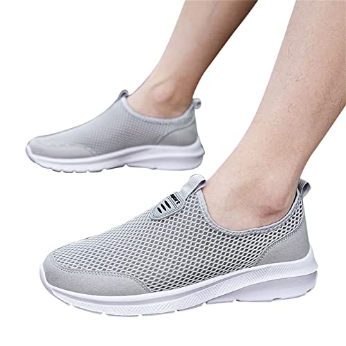 Fulidngzg Herren Sneaker Atmungsaktiv Outdoor Halbschuhe Turnschuhe Dünn Leder Fussballschuhe Leichte Wanderschuhe Sportschuhe mit Dicker Sohle Sommer Freizeitschuhe Trekkingschuhe Laufschuhe von Fulidngzg