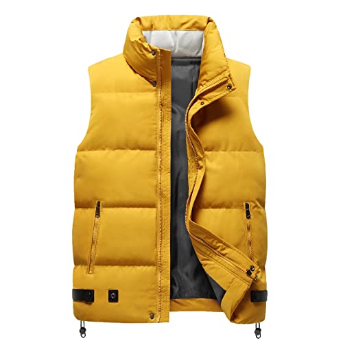Fulidngzg Herren Steppweste: Ultraleicht Herrenwesten Übergangsjacke Kurz Ärmellose Weste Outdoor Reißverschluss Steppweste Softshell Gesteppt Fleeceweste Übergang Elegant Warm Wanderjacke von Fulidngzg