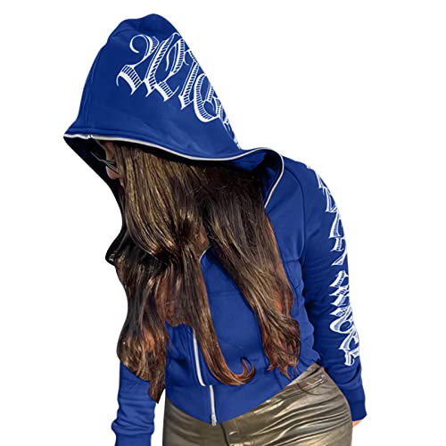 Fulidngzg Hoodie Damen Mit Kapuze Oversize Y2K Elegant Übergangsjacke Große Größen Reißverschluss Vintage Pullover Sweatshirt Jacke Zip Up Langarm Kapuzenpullover Sweatshirtjacke Hoodie von Fulidngzg