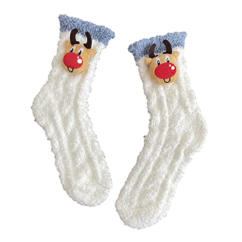 Fulidngzg Hüttensocken Herren 43-46 Flauschig Bequem Lange Socken Stoppersocken Plüschsocken Skisocken Weiche Socken Wintersocken Thermosocken Hüttensocken Slippersocken Dicke Socken Haussocken von Fulidngzg