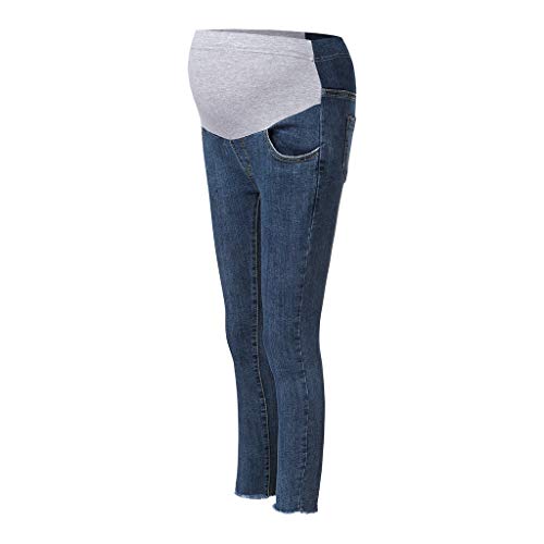 Fulidngzg Jeans Damen Stretch mit Bauchband Große Größen Umstandsmode Jeans Lange Hose Bequem Boyfriend Umstandshose Schwangerschaftshose Straight Bootcut Skinny Denim Leggings Umstandsjeans von Fulidngzg