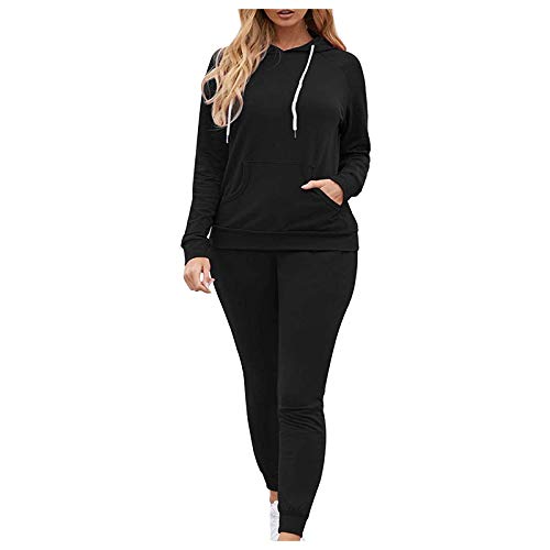 Fulidngzg Jogginganzug Damen Große Größen Warm Zweiteiler Schwitzanzug Trainingsanzüge Sportbekleidung Sportswear Lang Jogging Anzug Freizeitanzug Jogginghose Langarm Hoodie Sportanzug Jogginganzüge von Fulidngzg