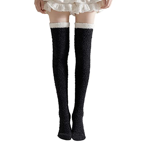 Fulidngzg Kuschelsocken Herren Flauschig Skisocken Thermosocken Wintersocken Stiefelsocken Slippersocken Rutschfest Haussocken Dicke Socken Overknee Socken Kuschelsocken Lange Socken Stoppersocken von Fulidngzg