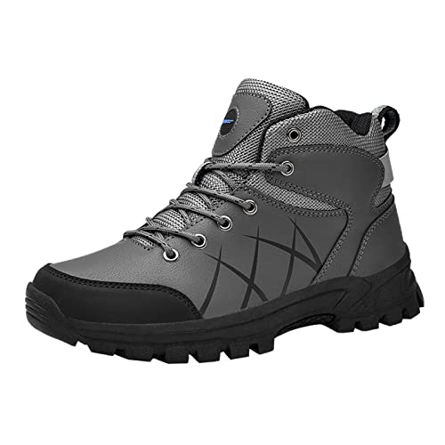 Fulidngzg Leichte Wanderschuhe Herren: Orthopädische Wasserdicht Wanderstiefel Fersensporn Schnürsenkel Bergschuhe Walking Breite Füße Stiefeletten 39 Trekkingschuhe Outdoor Schuhe von Fulidngzg