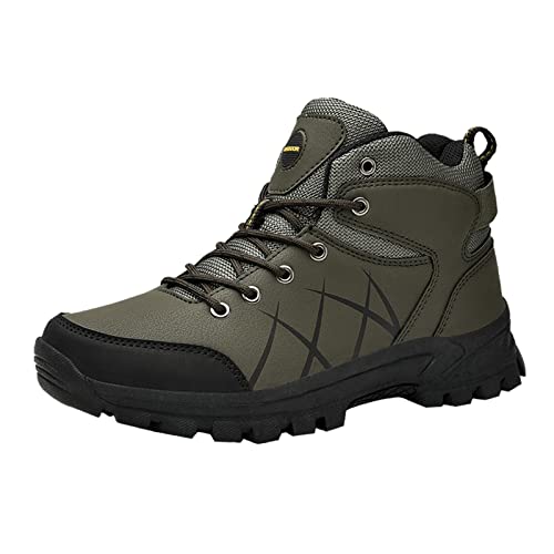 Fulidngzg Leichte Wanderschuhe Herren: Orthopädische Wasserdicht Wanderstiefel Fersensporn Schnürsenkel Bergschuhe Walking Breite Füße Stiefeletten 39 Trekkingschuhe Outdoor Schuhe von Fulidngzg