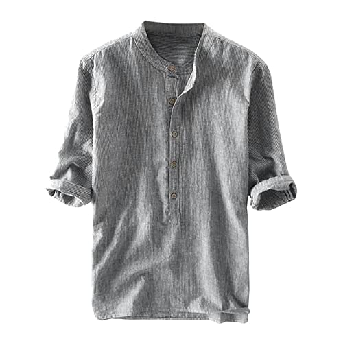 Fulidngzg Leinenhemd Herren Weiss 4XL Slim Fit Lang Knopfhemd Regular Kurzarmhemd Hemden Elegant Kurzarm Herrenhemden Freizeithemden Dünn Casual Baumwolle Lässiges Groß Weit Sommerhemd von Fulidngzg