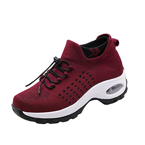 Fulidngzg Plateau Schuhe Damen Barfuss Schuhe Fitnessstudio Schnürschuhe Fersensporn Sneaker Mädchen Orthopädische Weiss Schwarze Bequeme Sportschuhe 39 Halbschuhe Schlupfschuhe Ortho Soft von Fulidngzg