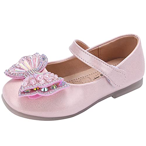 Fulidngzg Prinzessin Schuhe Mädchen Schmal Festlich Glitzer Tanzschuhe Stöckelschuhe Klettverschluss mit Absatz Ballerina Sommer Pumps Sandalen Partei Leder Cosplay Kinderschuhe von Fulidngzg