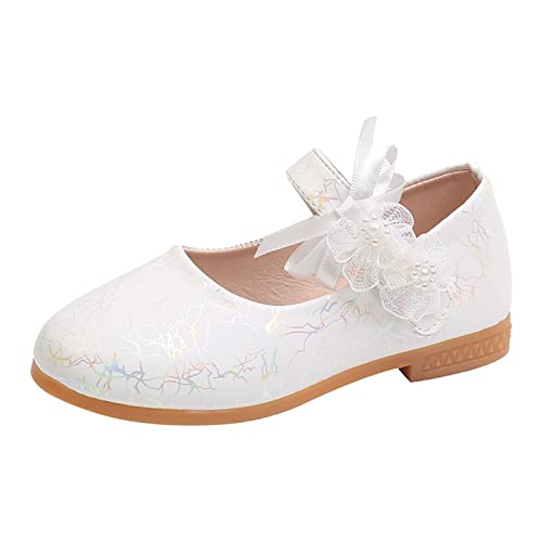 Fulidngzg Sandalen Mädchen 30 Cosplay Schuhe Schmal Sommer Tanzschuhe Partei Bowknot Leder Festlich Stöckelschuhe Pumps Elegante Ballerina Strass Prinzessin Kinderschuhe von Fulidngzg