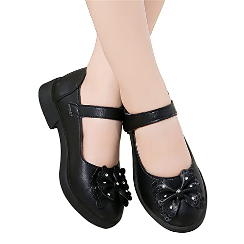 Fulidngzg Sandalen Mädchen 35 Leder Sommer Festlich Kinderschuhe Cosplay Schuhe Partei Glitzer Ballerina Prinzessin Schuhe Tanzschuhe Elegante mit Absatz Strass Pumps Stöckelschuhe von Fulidngzg