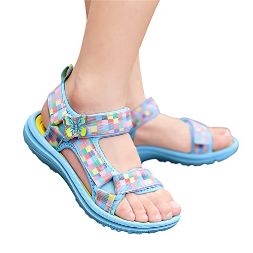 Fulidngzg Sandalen Mädchen 36 Sommer Weiche Sohle Elegant Flache Outdoor Rutschfest Atmungsaktiv Bequem Strandsandalen Kinder Schuhe Sandals Süß Leder Trekkingsandalen Prinzessin Schuhe von Fulidngzg