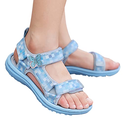 Fulidngzg Sandalen Mädchen 36 Sommer Weiche Sohle Elegant Flache Outdoor Rutschfest Atmungsaktiv Bequem Strandsandalen Kinder Schuhe Sandals Süß Leder Trekkingsandalen Prinzessin von Fulidngzg