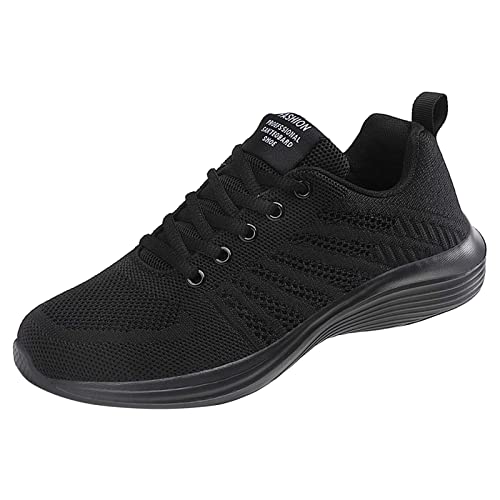 Fulidngzg Schwarze Turnschuhe Damen Elegant Frühling Barfuss Schuhe Orthopädische Schuhe Leichte Gym Sportschuhe Sneaker Atmungsaktive Weiss Laufschuhe rutschfeste Joggingschuhe Hallen von Fulidngzg