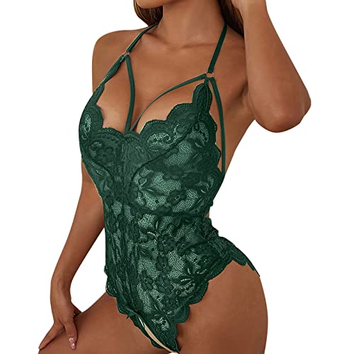 Fulidngzg Sexy Dessous Damen für Sexy Set: Elegant Reizwäsche Outfit Durchsichtige Mollig Stringbody Mollige Offener Schritt Babydoll Grosse Grössen Rote Dessous Erotische Ouvert Bodysuit Unterwäsche von Fulidngzg