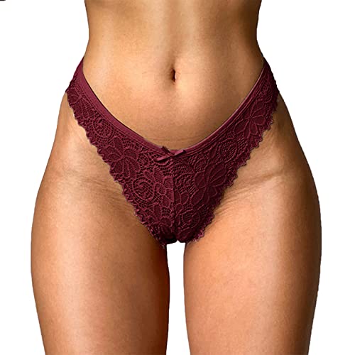 Fulidngzg Slip Damen Sexy Spitze Erotisch Frauen Offen Ouvert Höschen Bikini Nahtlose Slips Große Größen Unterhosen Unterwäsche Dessous Hipster String Tanga von Fulidngzg