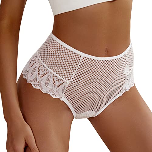 Fulidngzg Slips Damen, Nahtlose Body Lingerie Sommer Sexy Erotisch Unterwäsche Weiße Bauchweg Unsichtbare Dessous Baumwoll Spitze Hautfarbene String Grosse Grössen Ouvert Unterhosen Slip von Fulidngzg