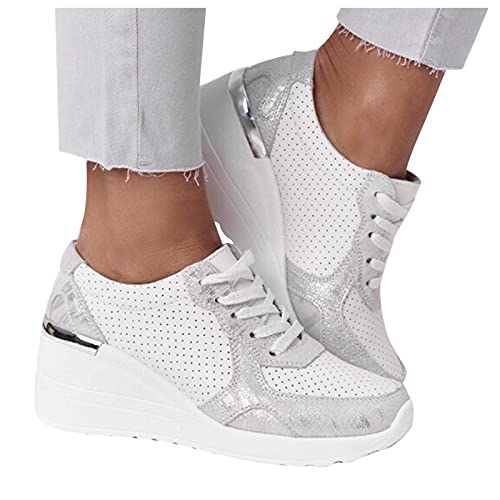 Fulidngzg Sneaker Damen Schwarz Weite H Fitnessschuhe Straßenlaufschuhe Joggingschuhe Weich Turnschuhe Walkingschuhe Bequeme Sportschuhe Fitness Freizeitschuhe Laufschuhe Gym Outdoor von Fulidngzg
