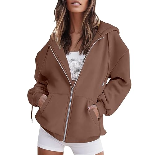 Fulidngzg Sommerjacke Damen Cardigan Italienische Mode Trainingsjacke Oversize Schwarz Zip Kapuzenpullover Hoddies Leicht Sport Lang Elegant Y2K Sweatjacke Kapuzenjacke Sweater von Fulidngzg