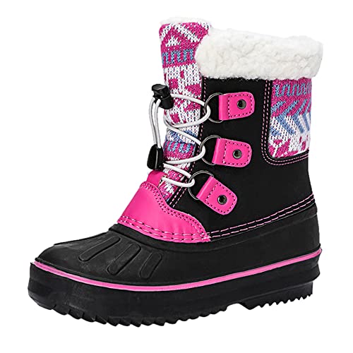 Fulidngzg Stiefel Kinder Elefanten Unisex Kinder Kinderschuhe Übergangsschuhe Hohe Weite W Winterschuhe Winterstiefel Warm Wasserdicht Schneestiefel Schneeschuhe Lammfell Gefüttert Winterboots von Fulidngzg